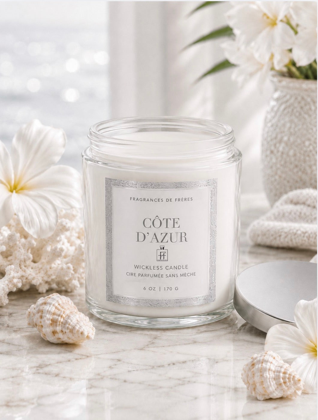 Côte D'azur Wickless Candle